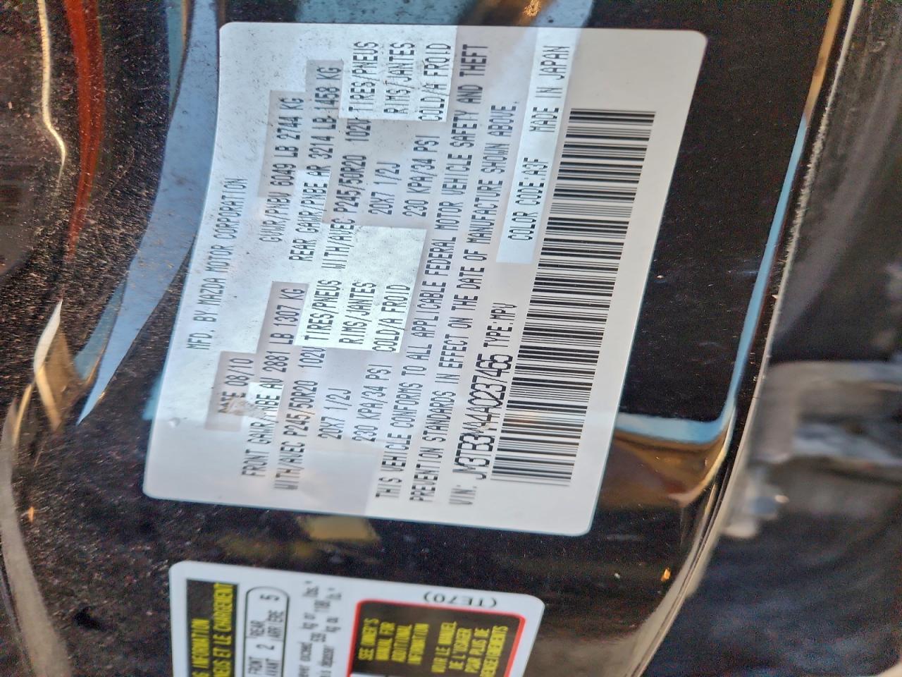 2010 MAZDA CX-9 photo 13