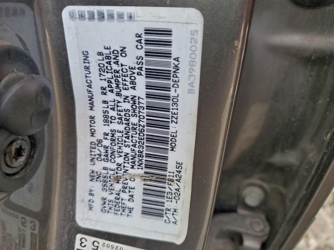 2006 TOYOTA COROLLA CE photo 13