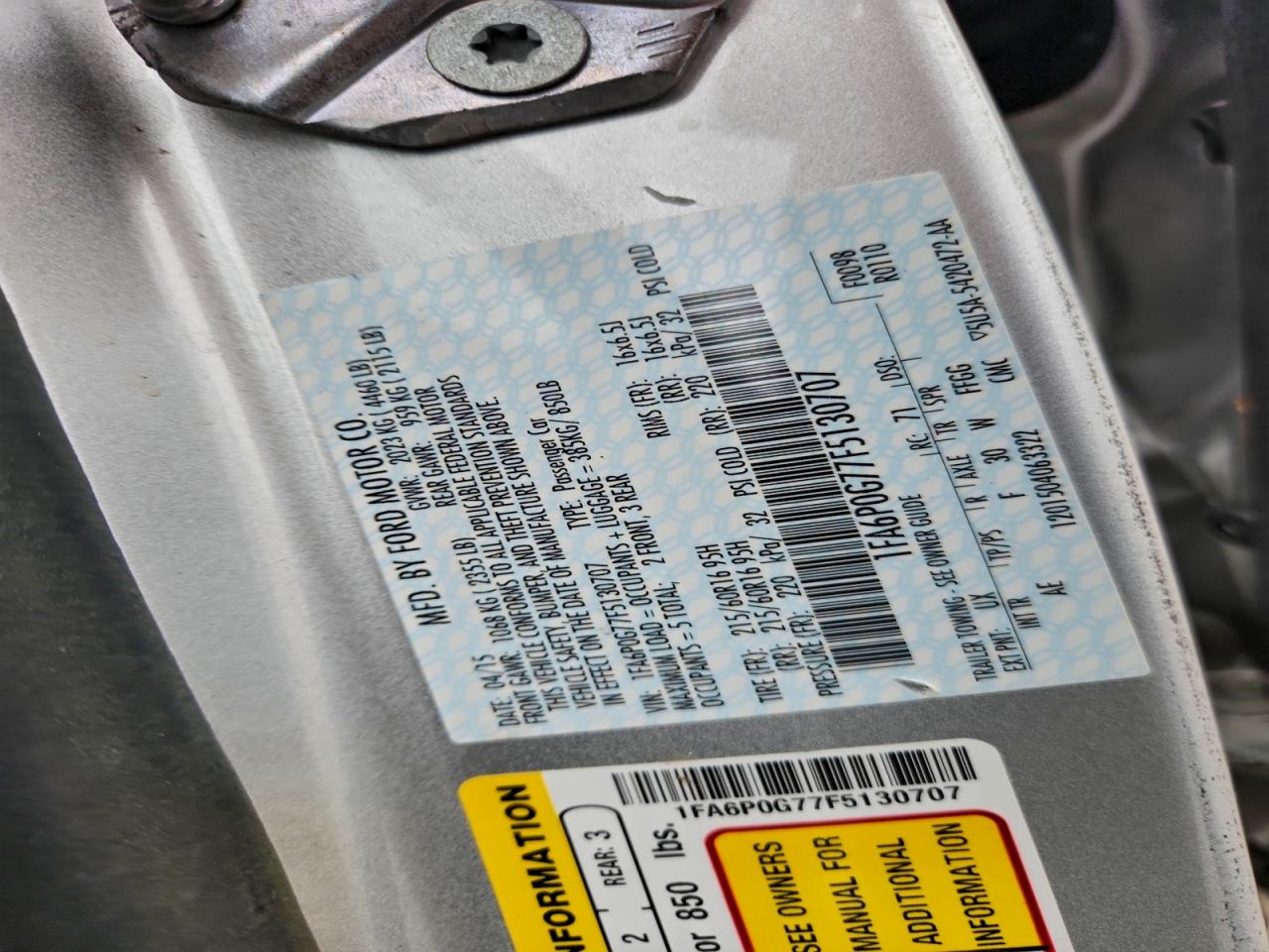 2015 FORD FUSION S photo 12
