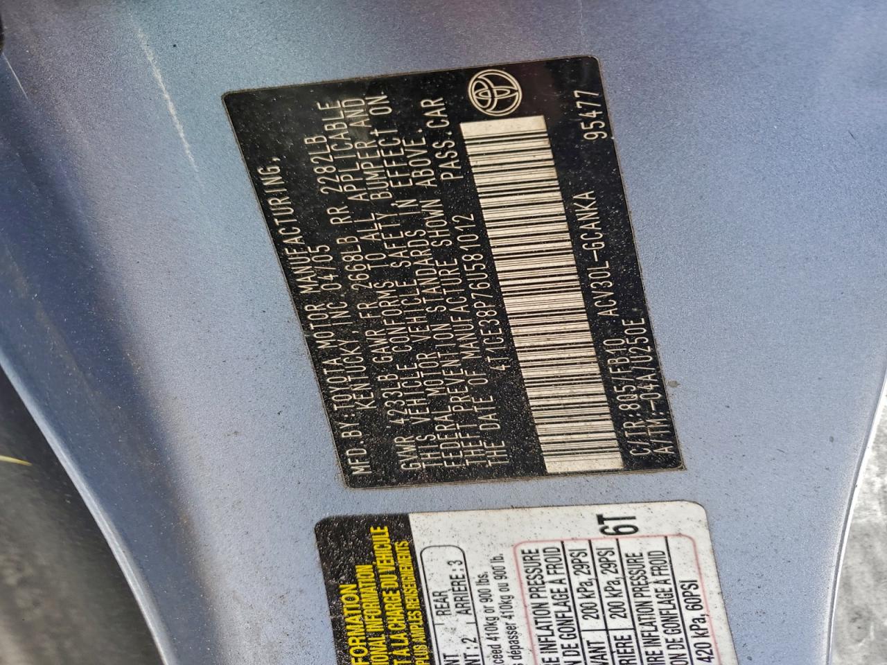 2006 TOYOTA CAMRY SOLARA SE photo 12