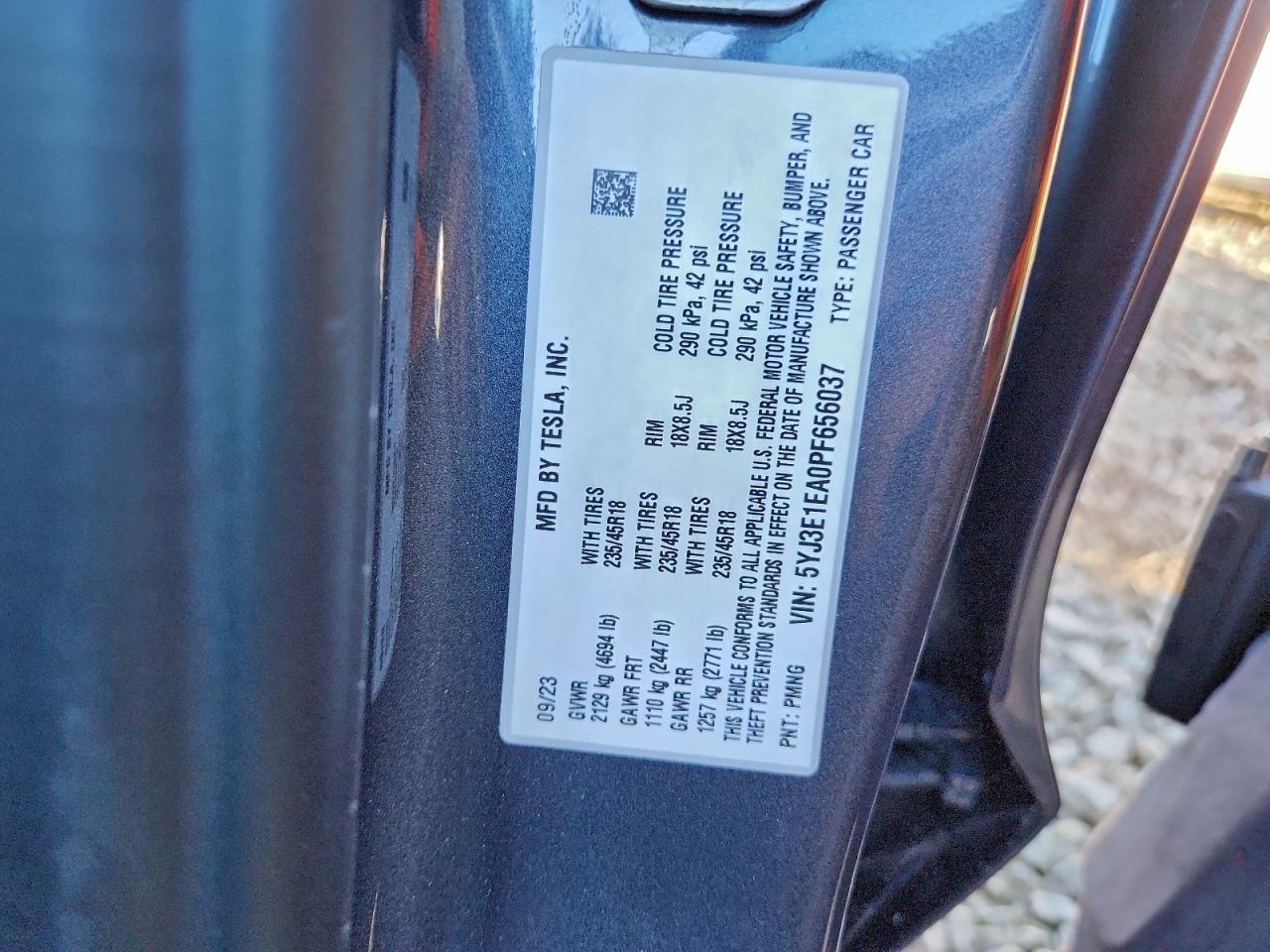 2023 TESLA MODEL 3 photo 12