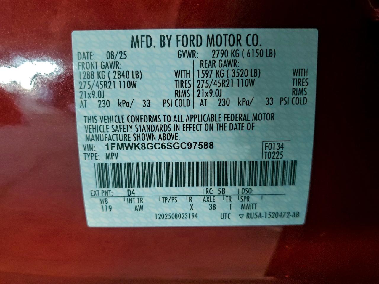 2025 FORD EXPLORER ST photo 13