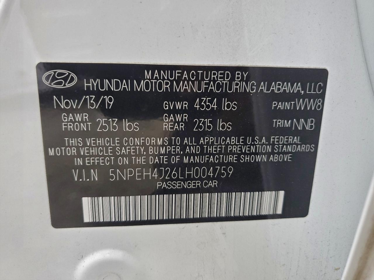 2020 HYUNDAI SONATA LIMITED photo 12