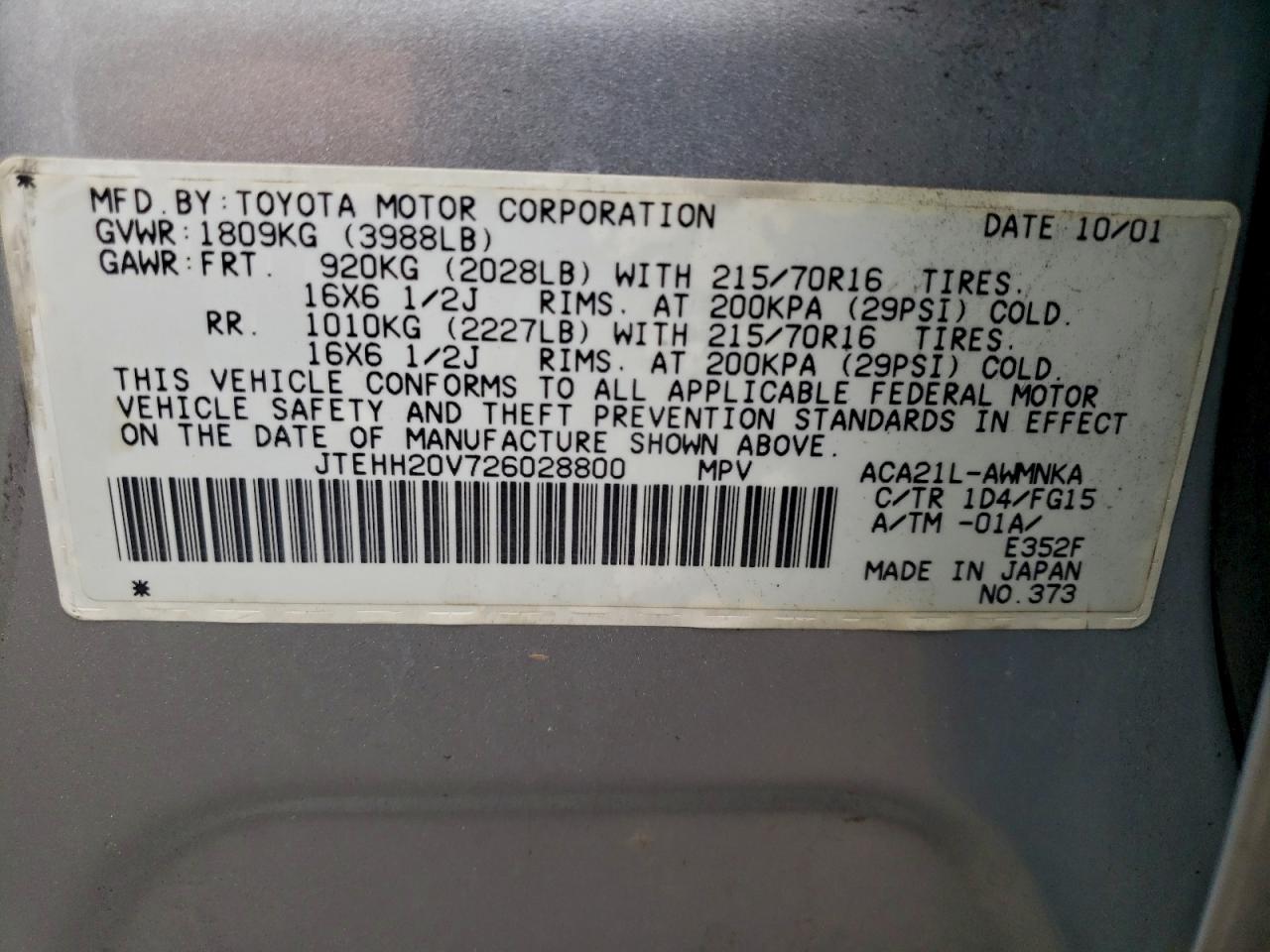 2002 TOYOTA RAV4 photo 13