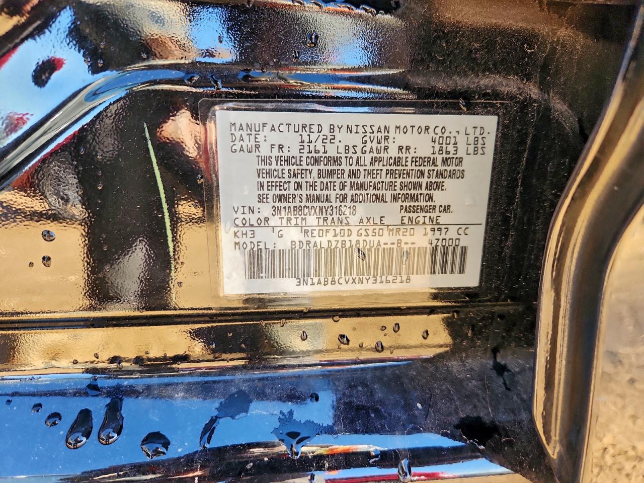 2022 NISSAN SENTRA SV photo 12
