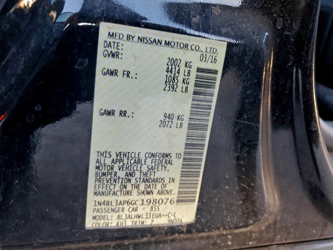2016 NISSAN ALTIMA 3.5SL photo 13
