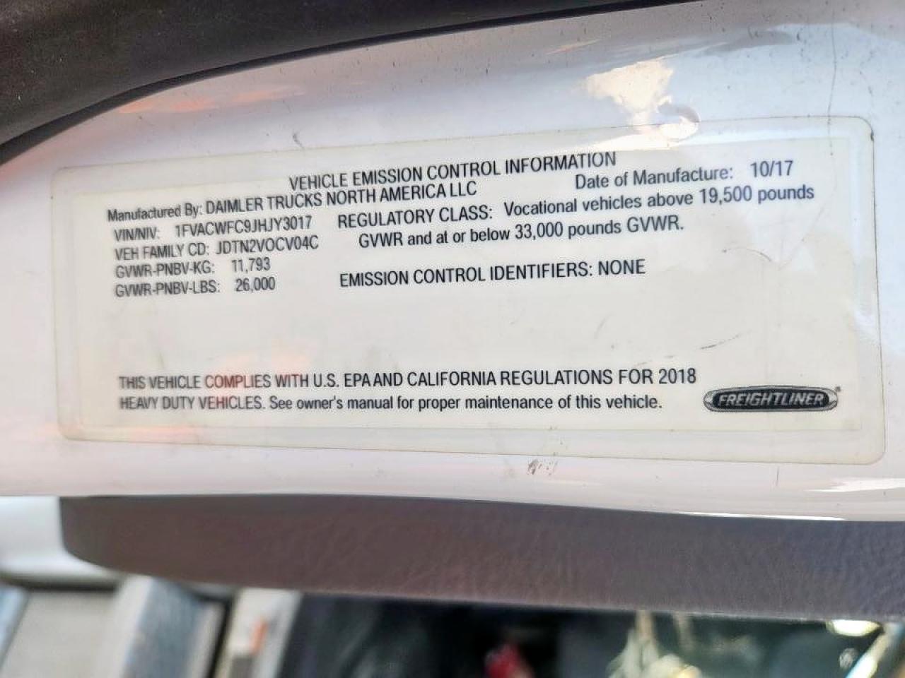 2018 FREIGHTLINER M2 106 MEDIUM DUTY photo 13