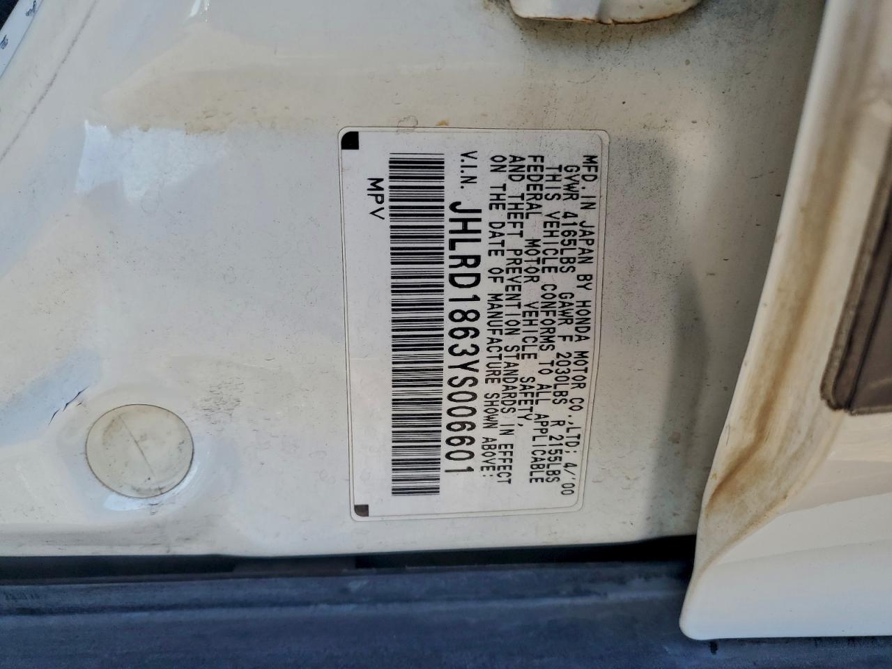 2000 HONDA CR-V EX photo 13