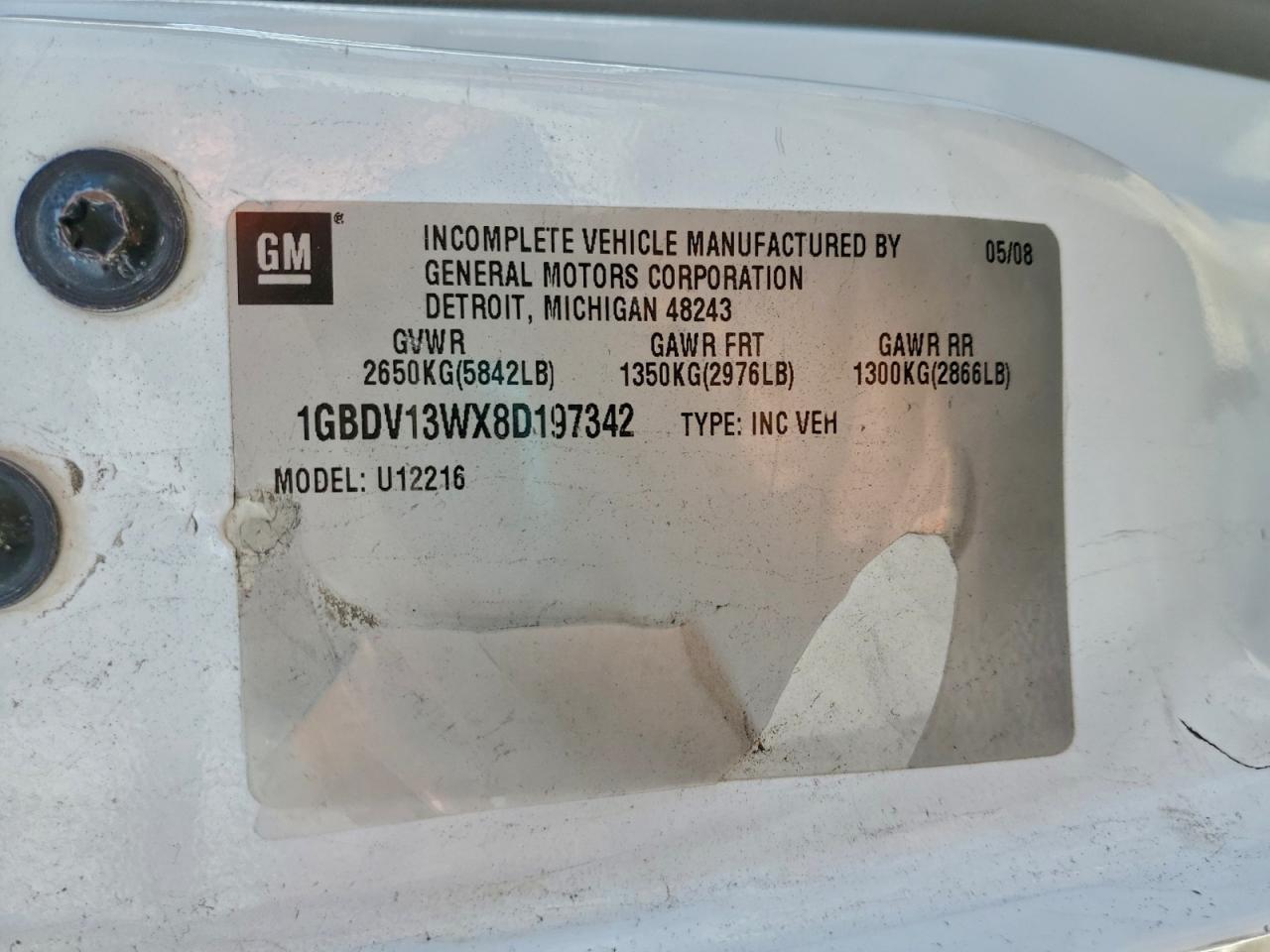 2008 CHEVROLET UPLANDER INCOMPLETE photo 13