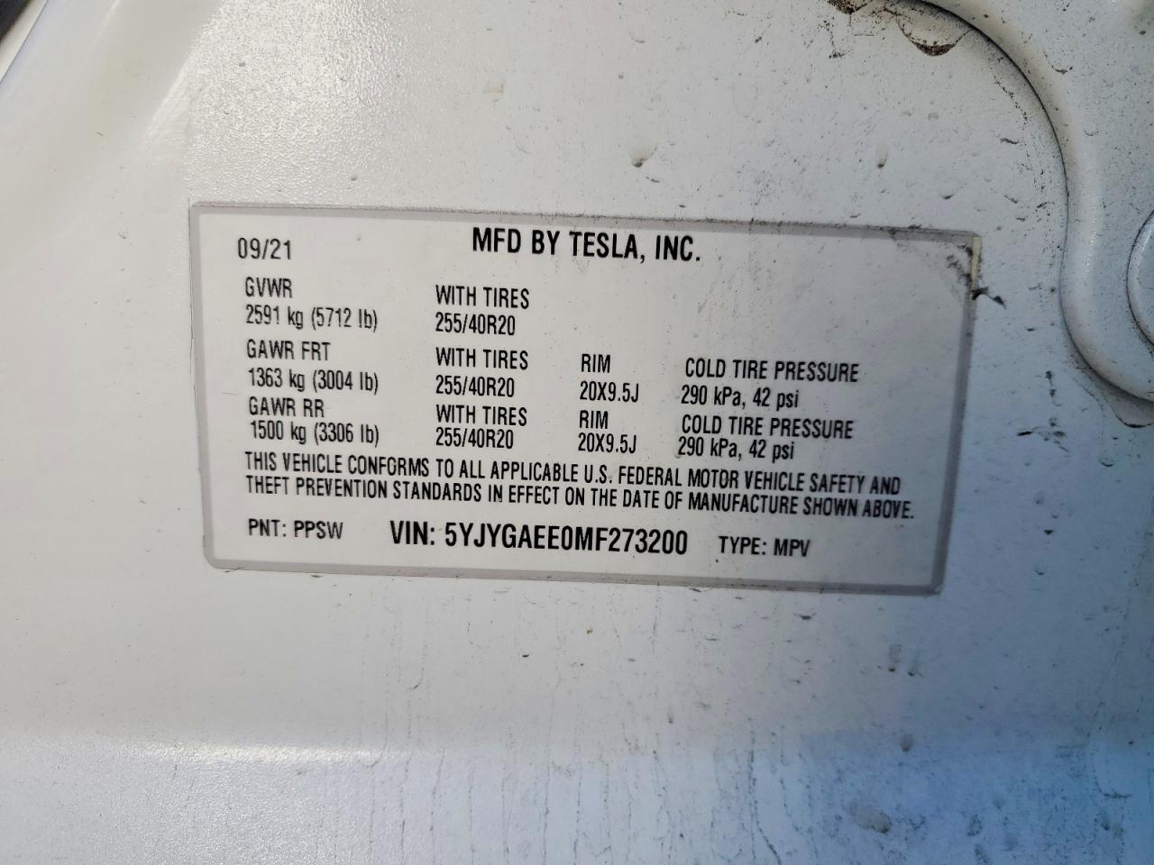 2021 TESLA MODEL Y photo 27