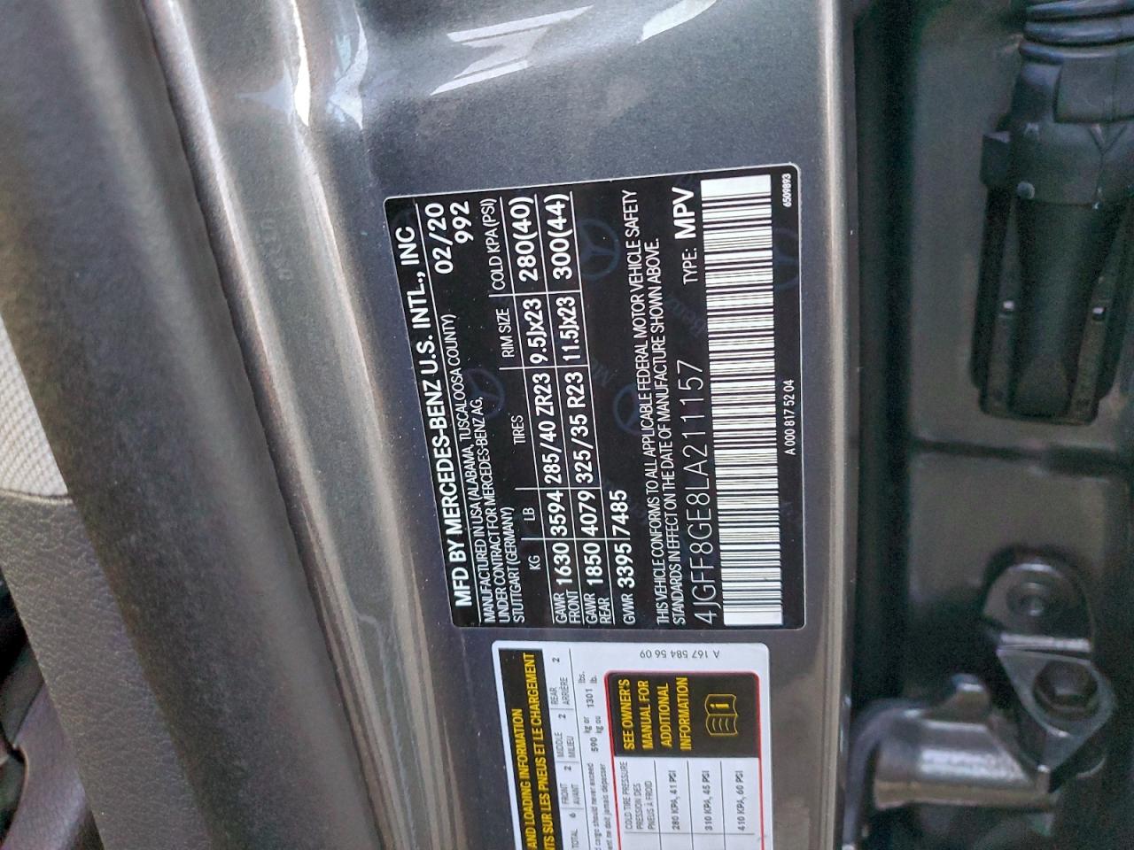 2020 MERCEDES-BENZ GLS 580 4MATIC photo 13