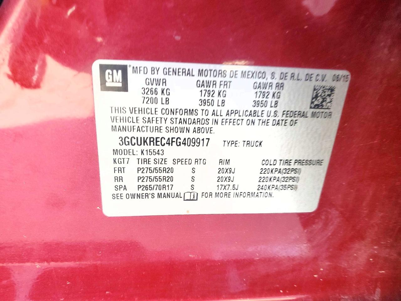 2015 CHEVROLET SILVERADO K1500 LT photo 12
