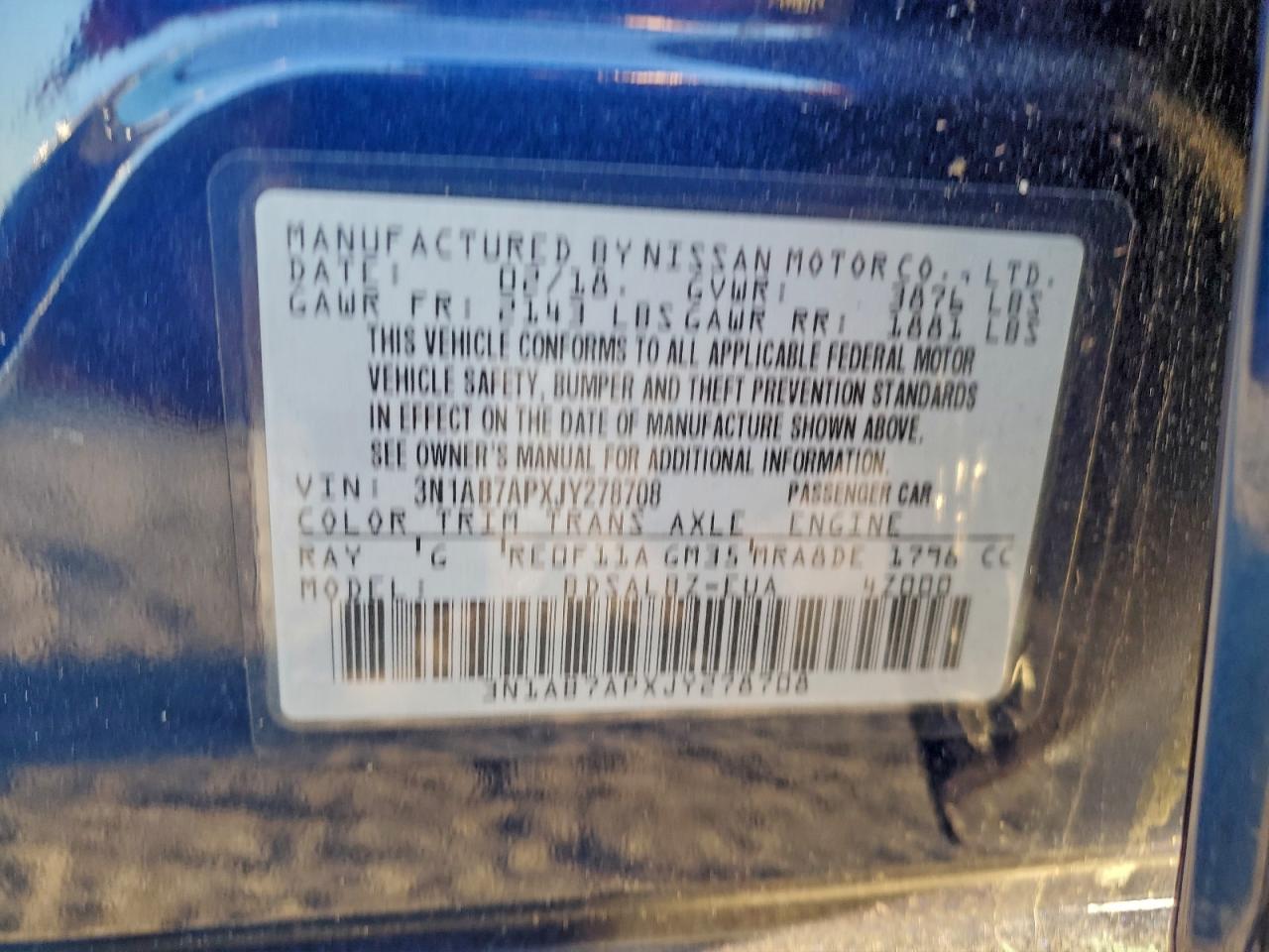 2018 NISSAN SENTRA S photo 34