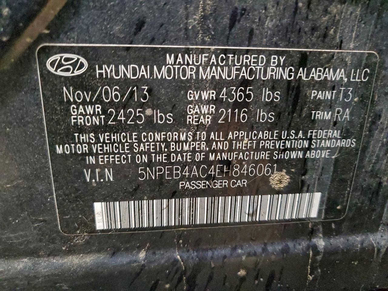 2014 HYUNDAI SONATA GLS photo 12
