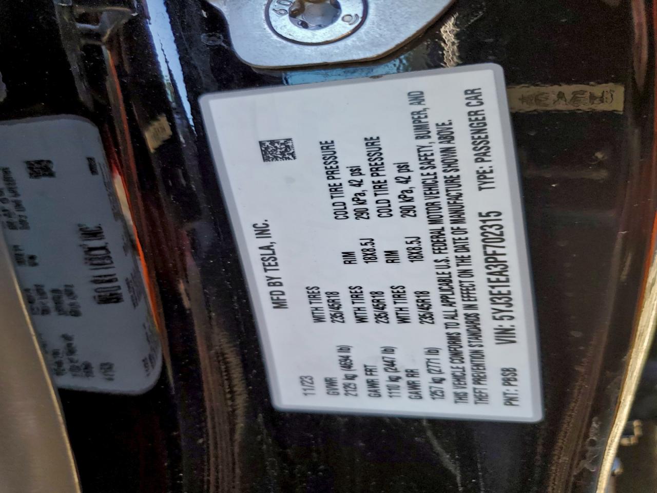 2023 TESLA MODEL 3 photo 12