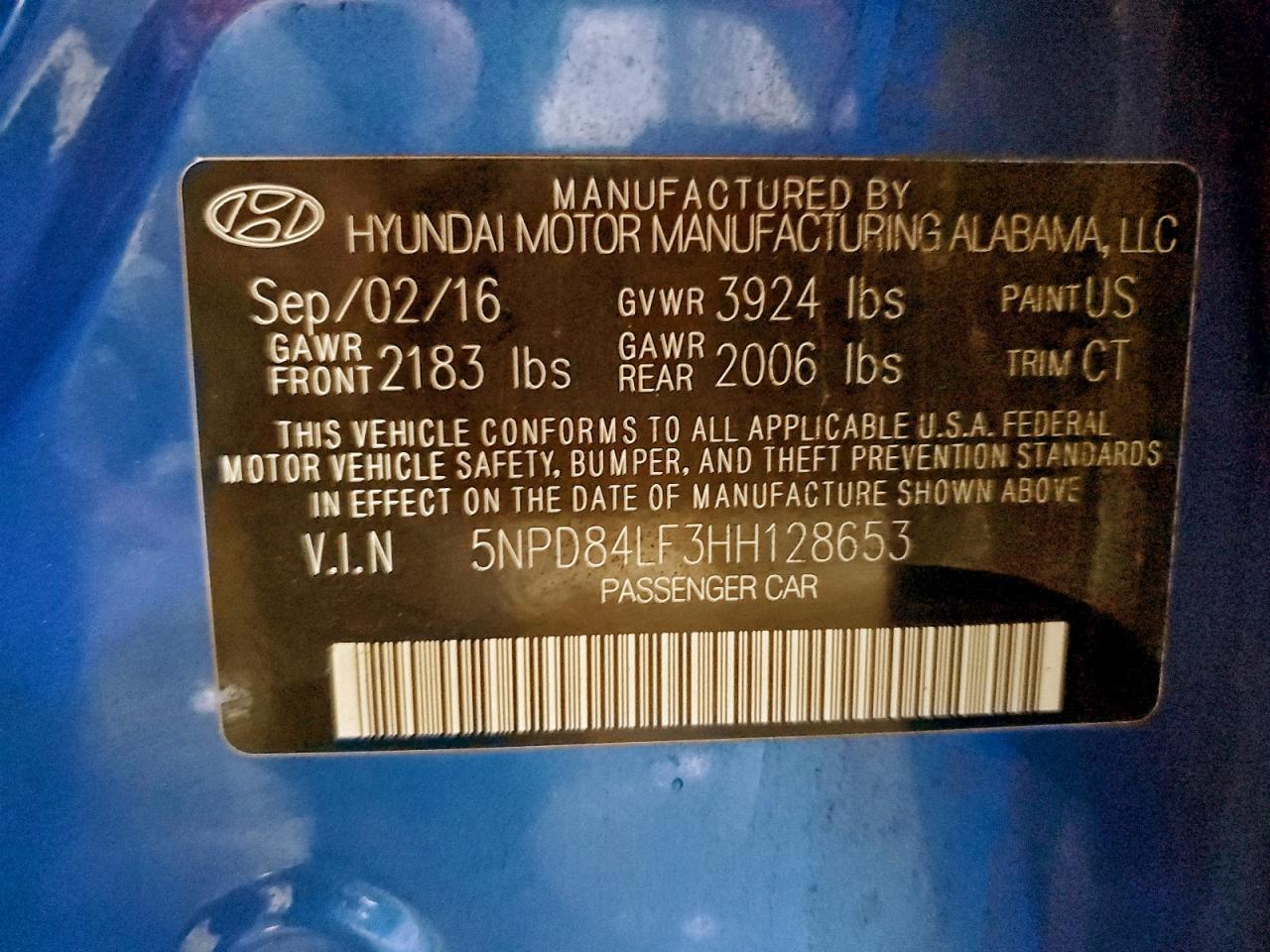 2017 HYUNDAI ELANTRA SE photo 12