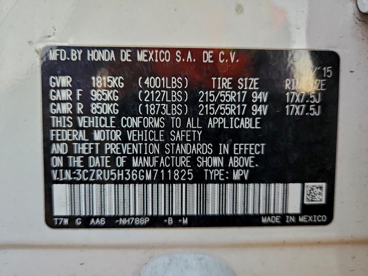 2016 HONDA HR-V LX photo 27