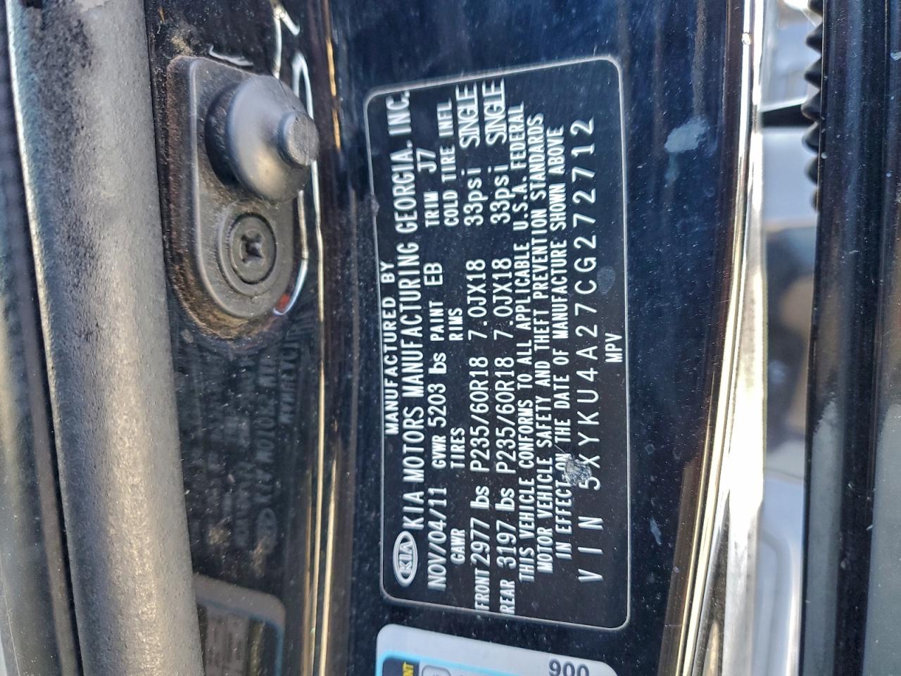 2012 KIA SORENTO EX photo 13