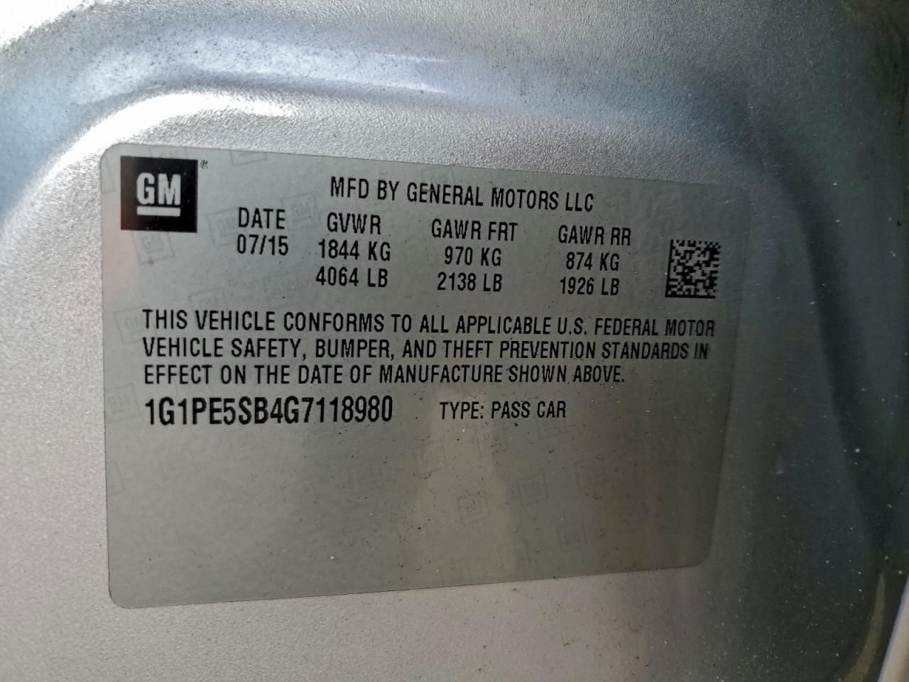 2016 CHEVROLET CRUZE LIMITED LT photo 12
