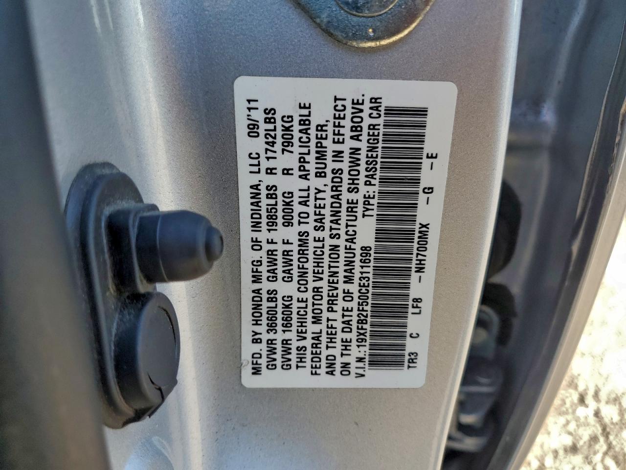 2012 HONDA CIVIC LX photo 13