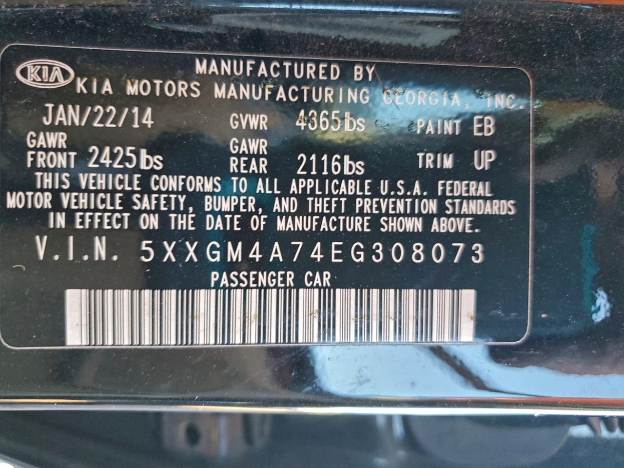 2014 KIA OPTIMA LX photo 12