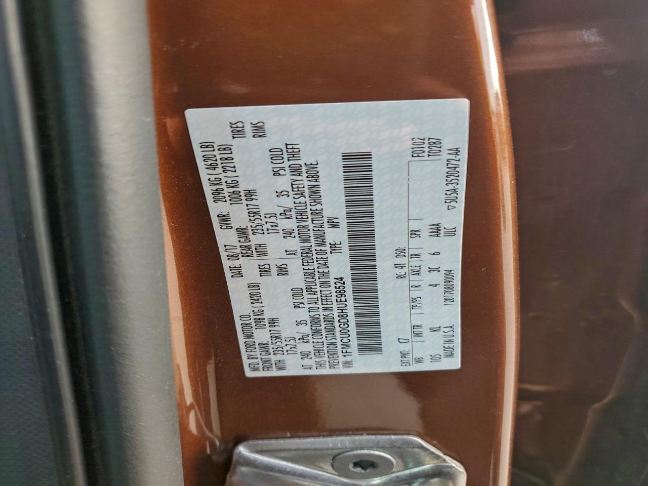 2017 FORD ESCAPE SE photo 12