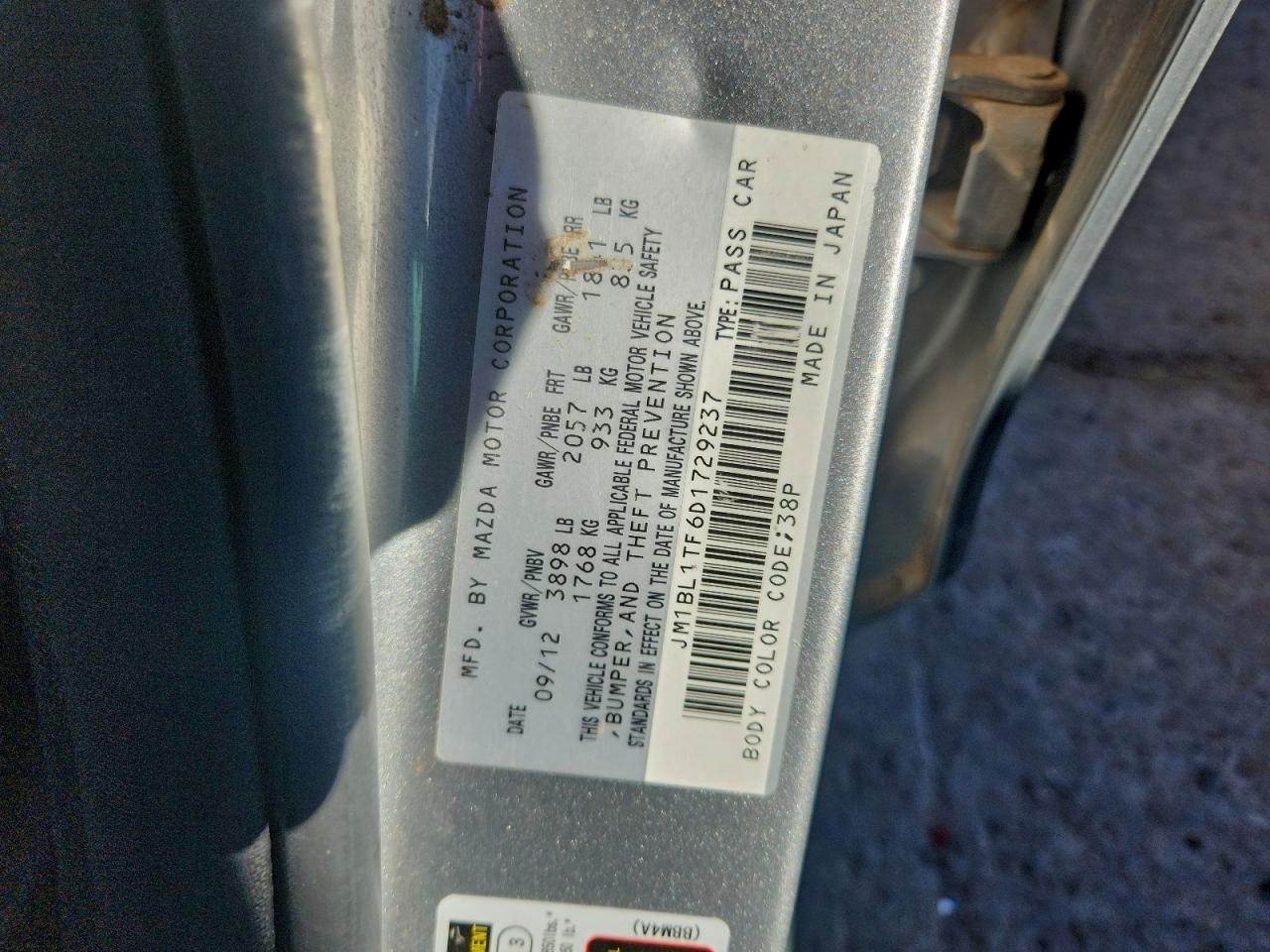 2013 MAZDA 3 I photo 12