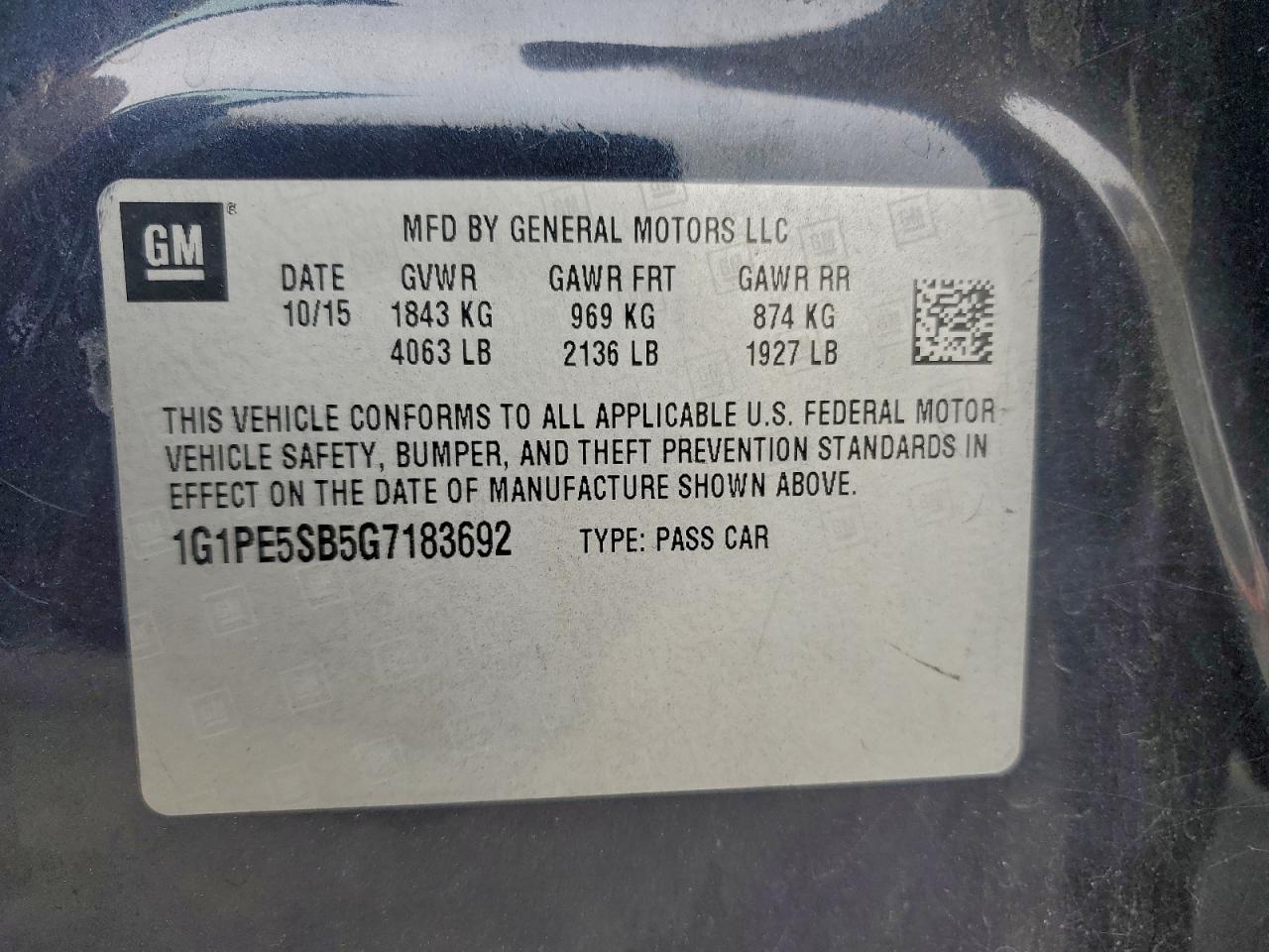 2016 CHEVROLET CRUZE LIMITED LT photo 12