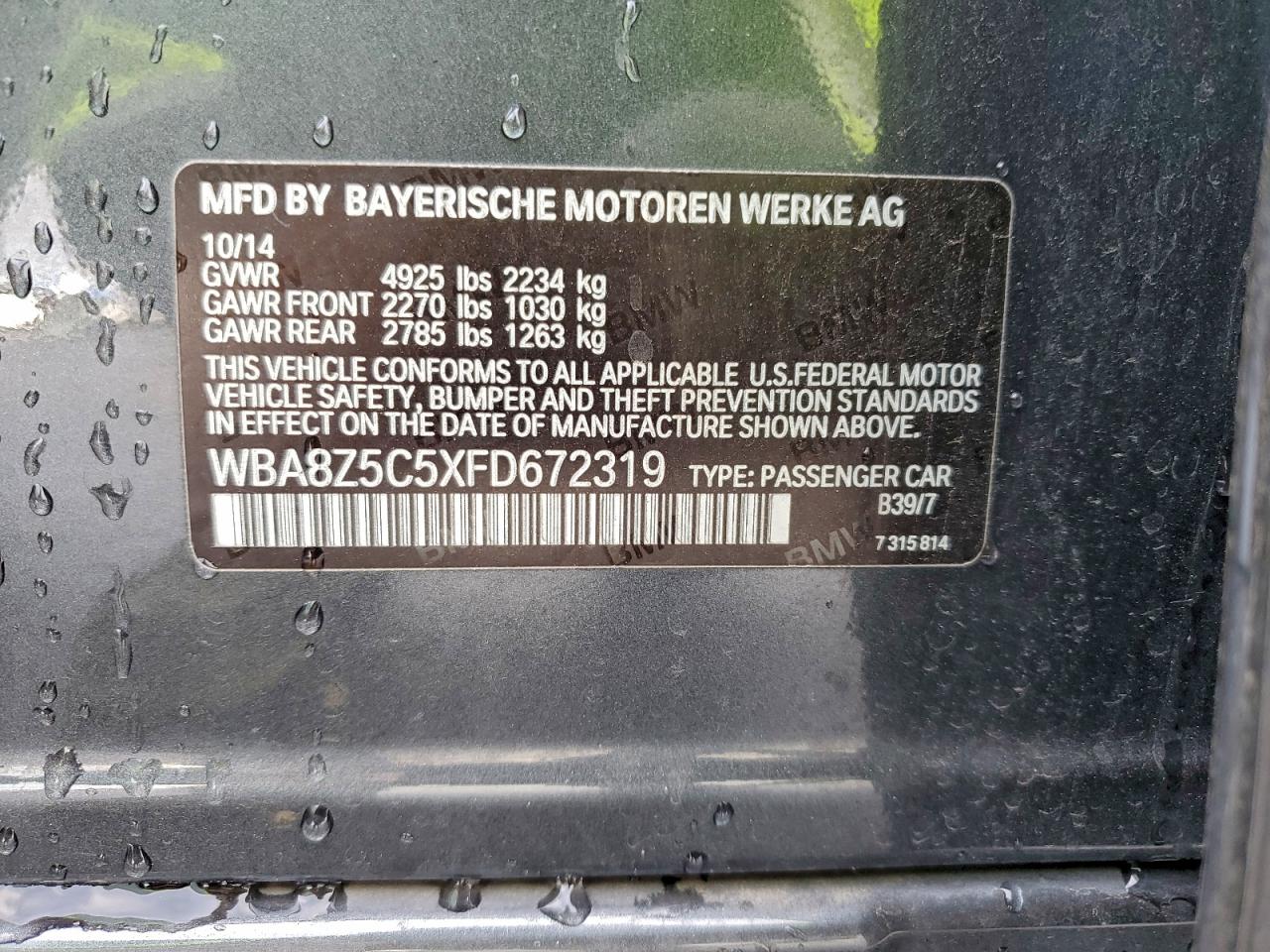 2015 BMW 328 XIGT SULEV photo 12