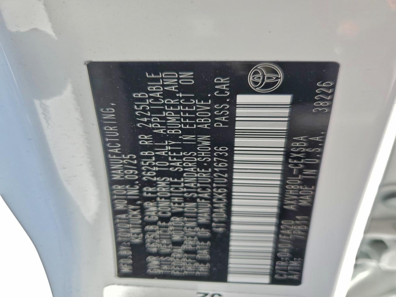 2026 TOYOTA CAMRY XSE photo 12