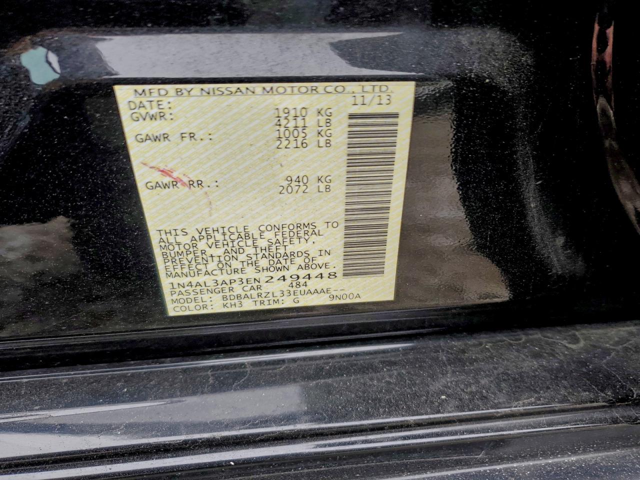 2014 NISSAN ALTIMA 2.5 photo 13