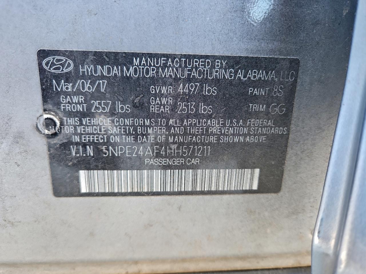 2017 HYUNDAI SONATA SE photo 12