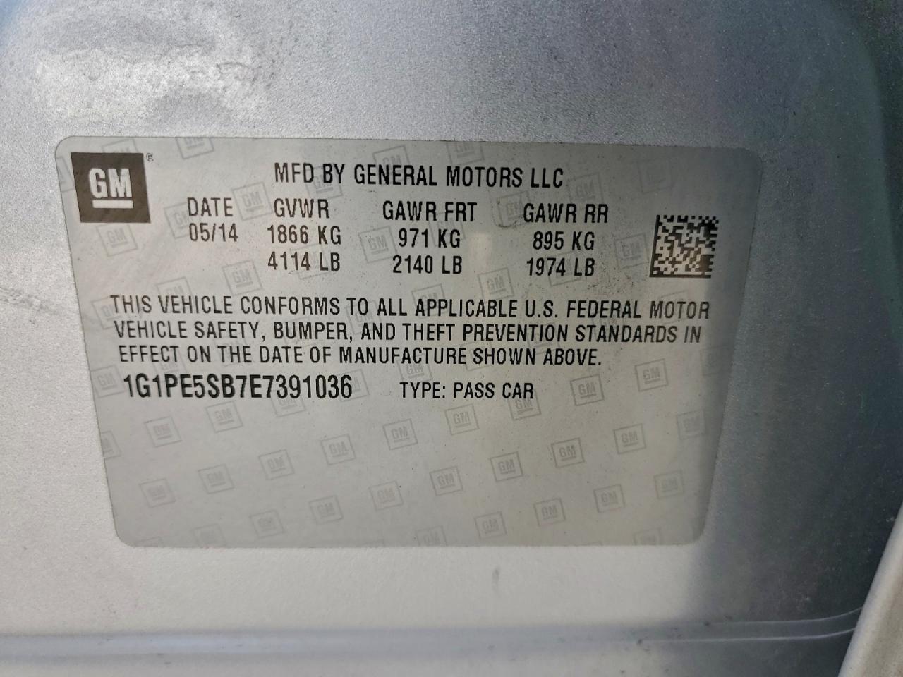 2014 CHEVROLET CRUZE LT photo 12