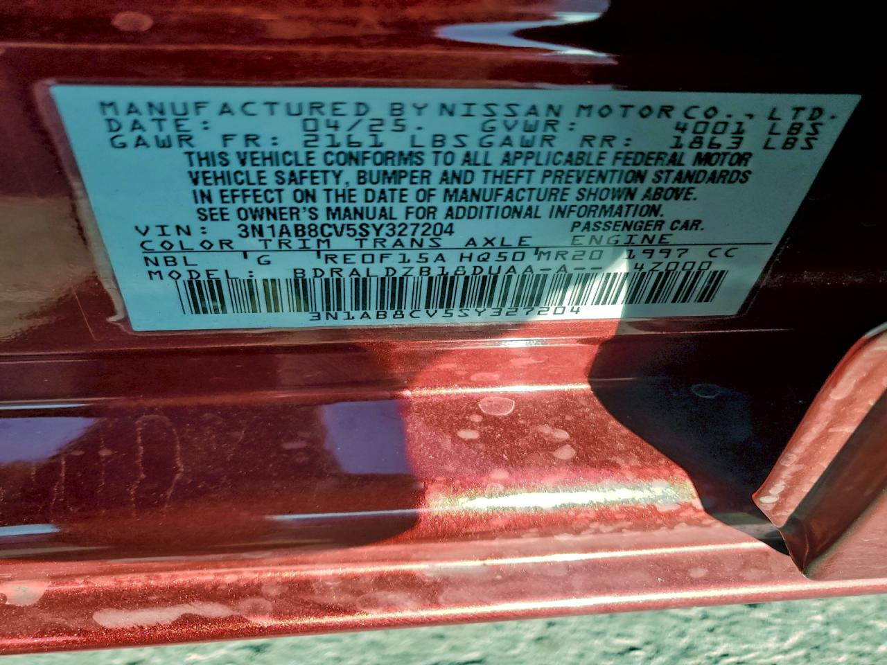 2025 NISSAN SENTRA SV photo 13