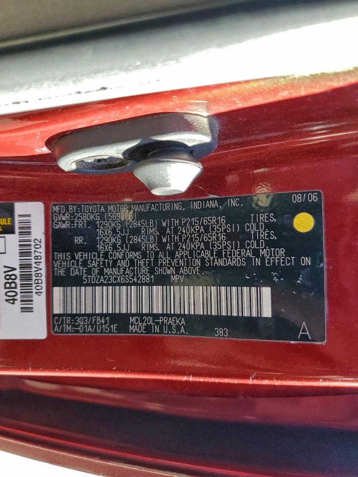 2006 TOYOTA SIENNA CE photo 13