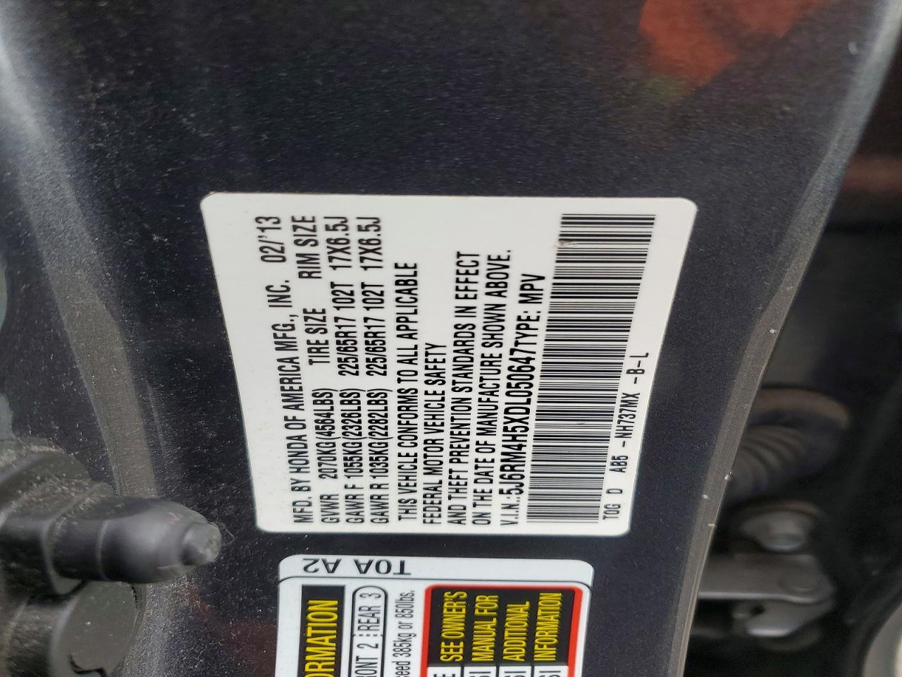 2013 HONDA CR-V EX photo 13