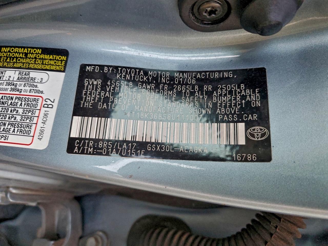 2006 TOYOTA AVALON XL photo 12