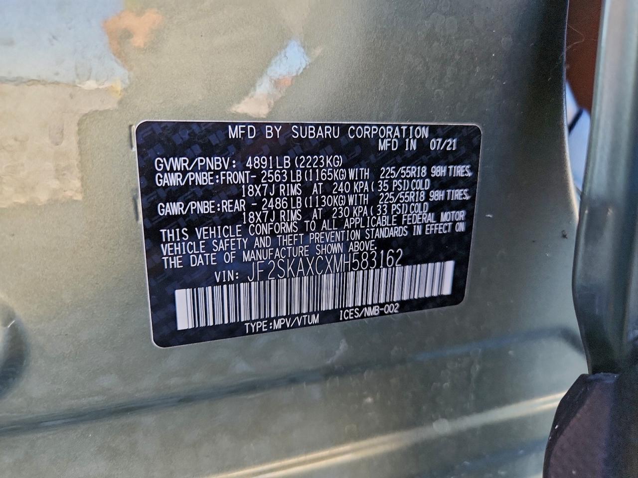 2021 SUBARU FORESTER TOURING photo 14