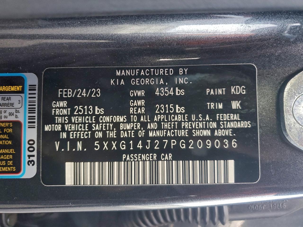 2023 KIA K5 LXS photo 13