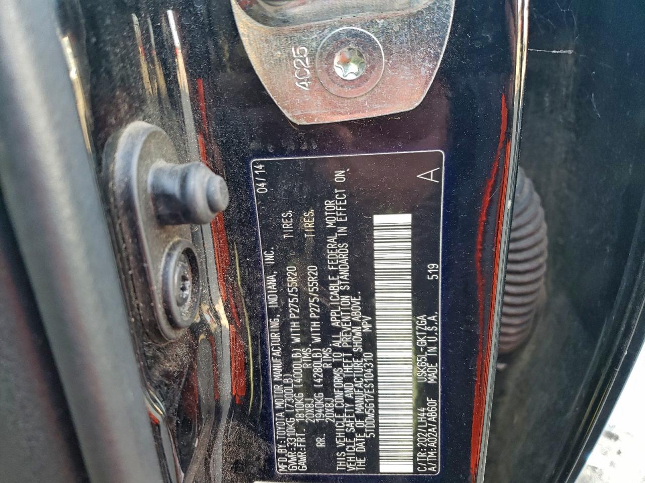 2014 TOYOTA SEQUOIA PLATINUM photo 13