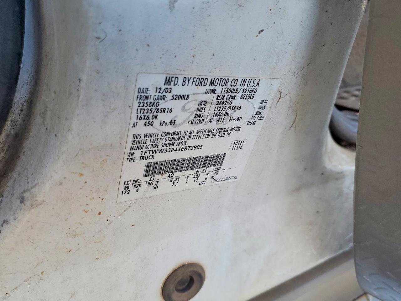 2004 FORD F350 SUPER DUTY photo 12