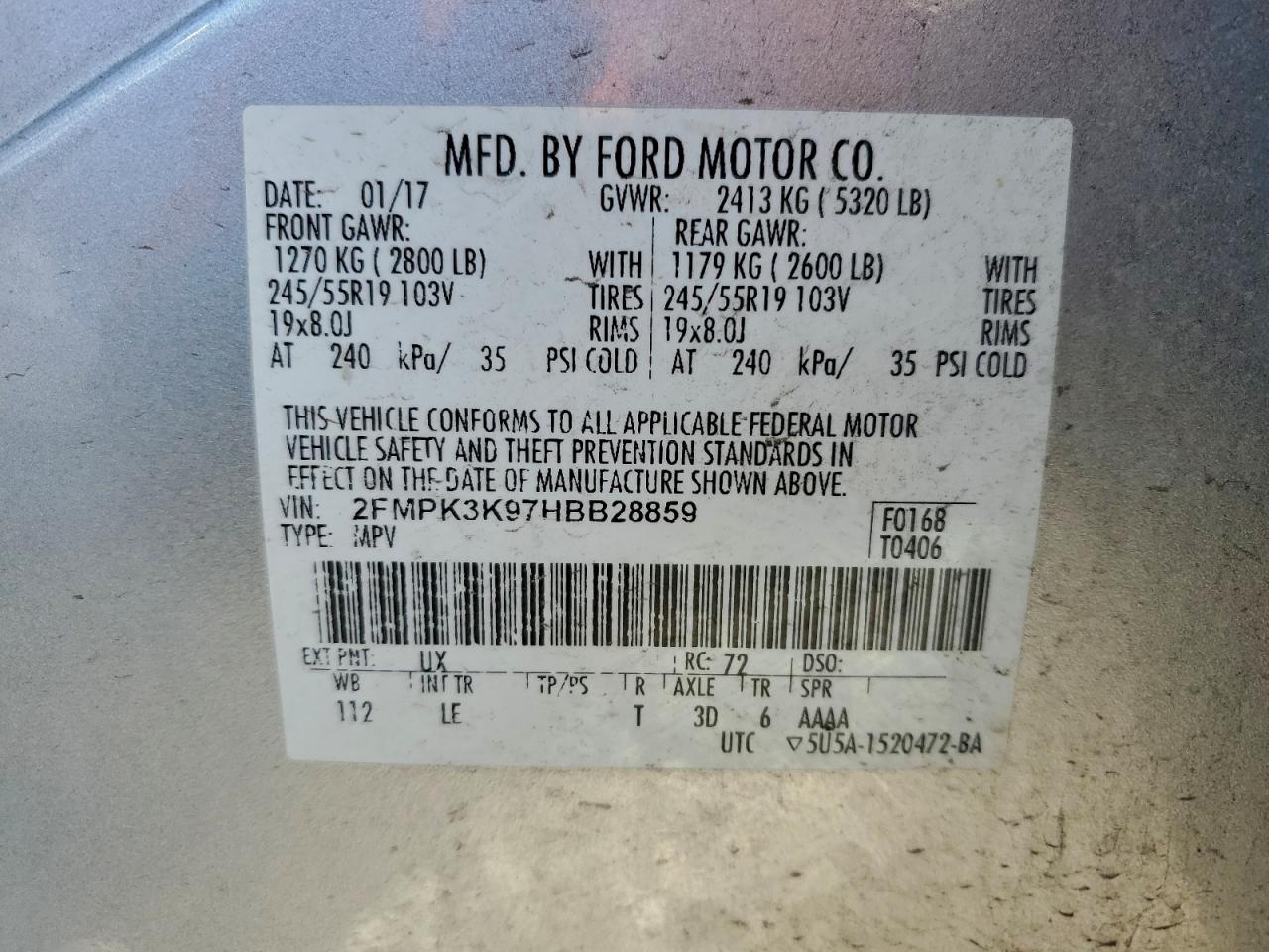 2017 FORD EDGE TITANIUM photo 13