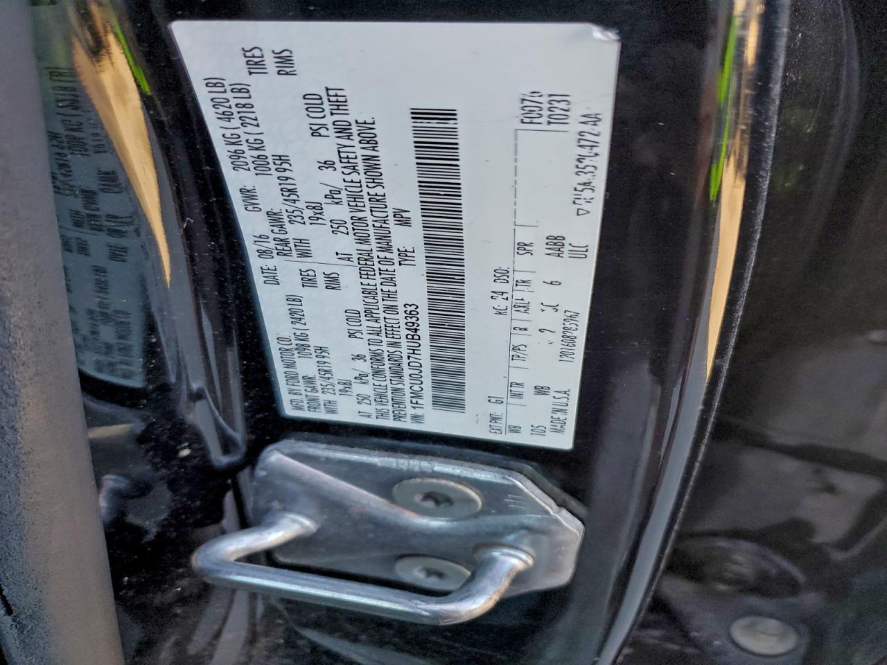 2017 FORD ESCAPE TITANIUM photo 13