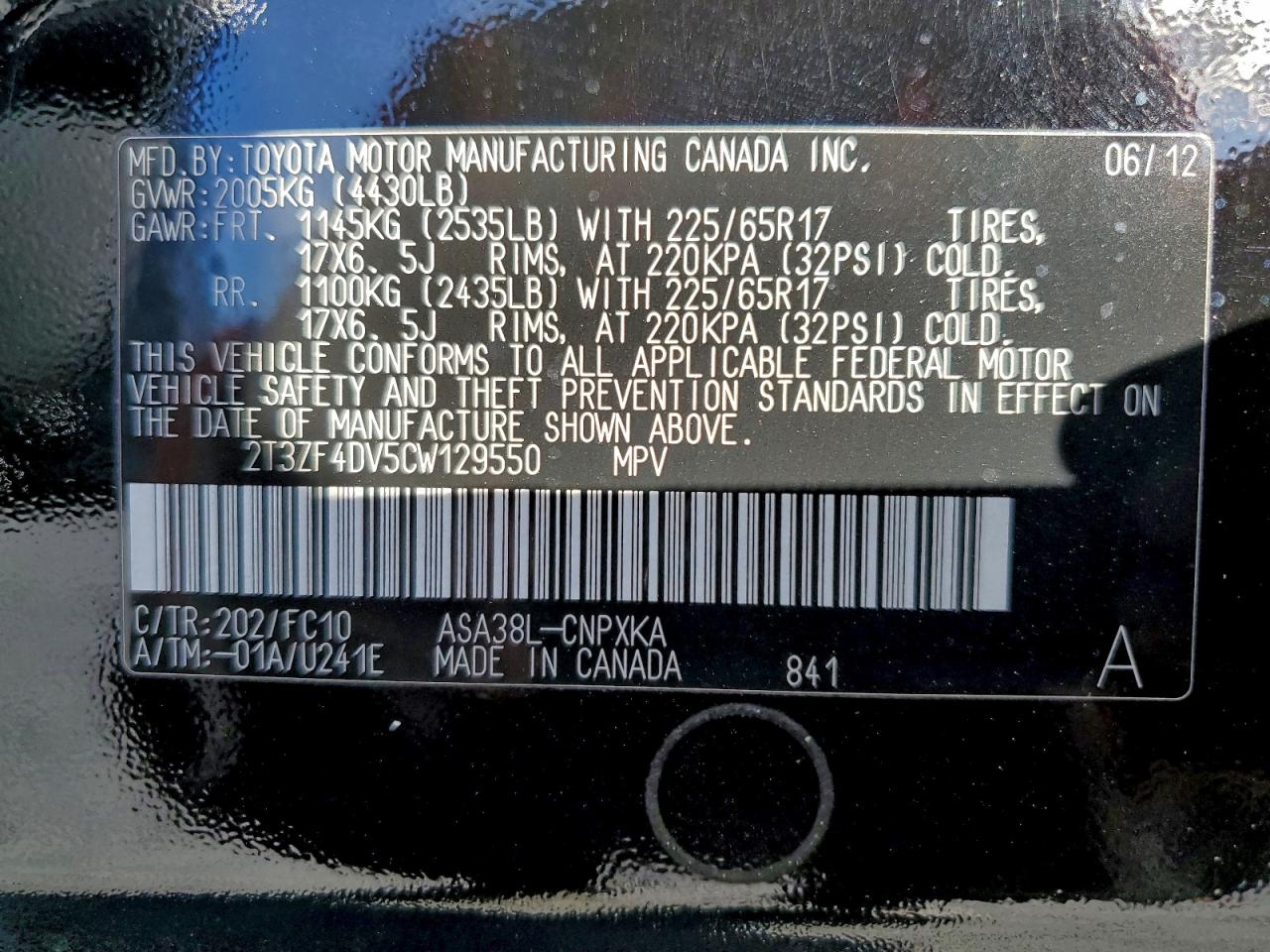 2012 TOYOTA RAV4 photo 13