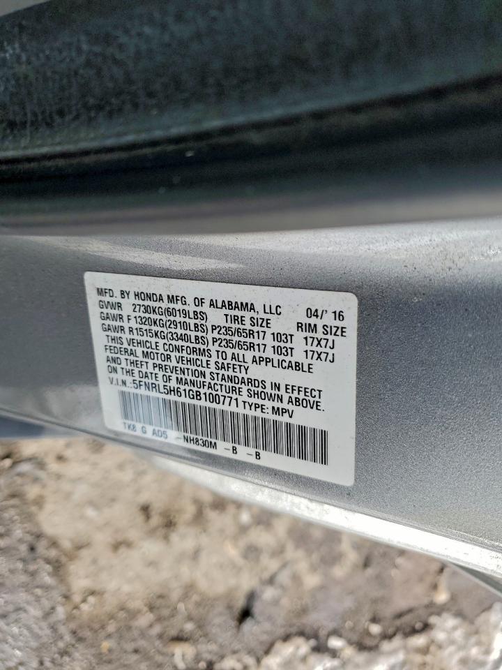 2016 HONDA ODYSSEY EXL photo 13