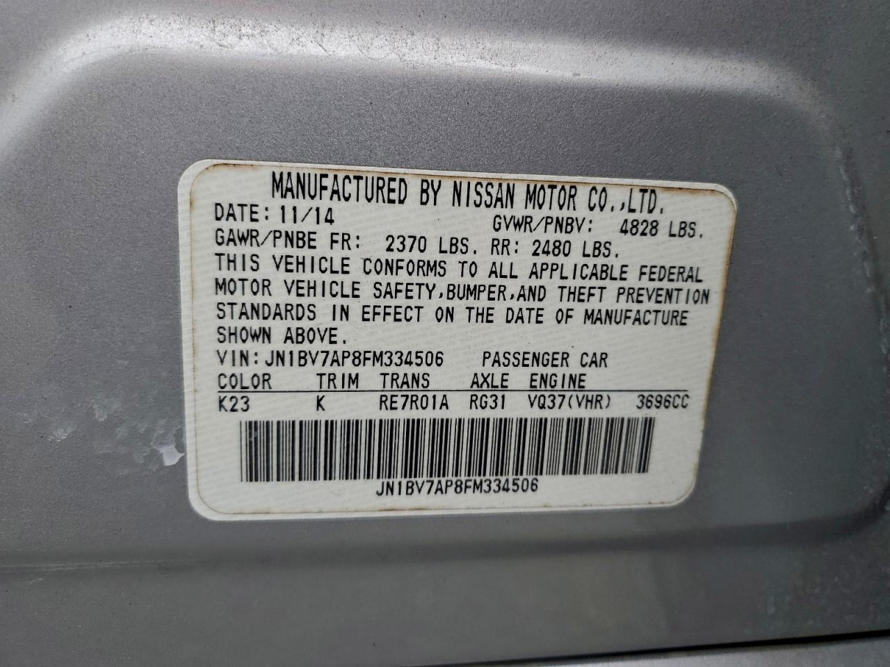 2015 INFINITI Q50 BASE photo 13