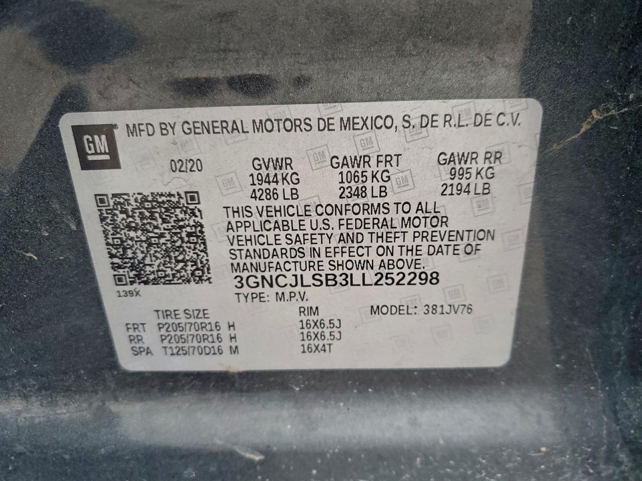 2020 CHEVROLET TRAX 1LT photo 13
