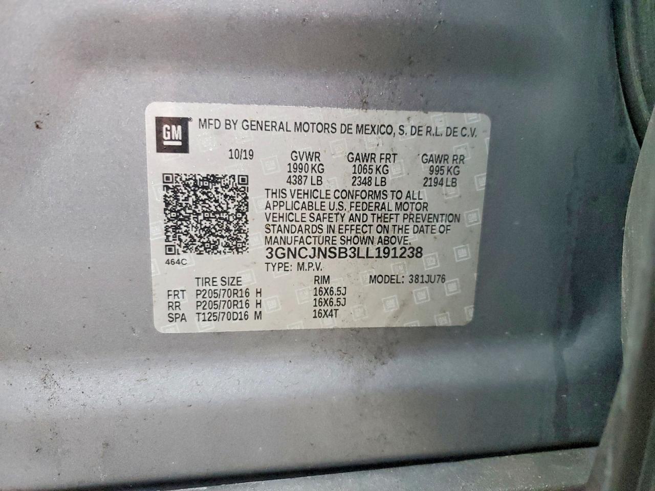 2020 CHEVROLET TRAX LS photo 13