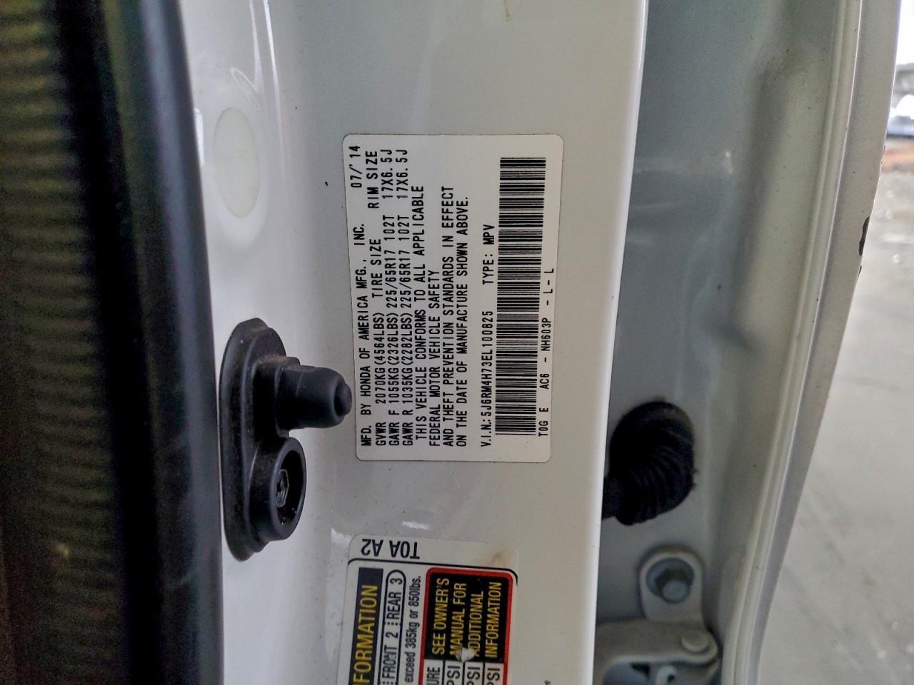 2014 HONDA CR-V EXL photo 13