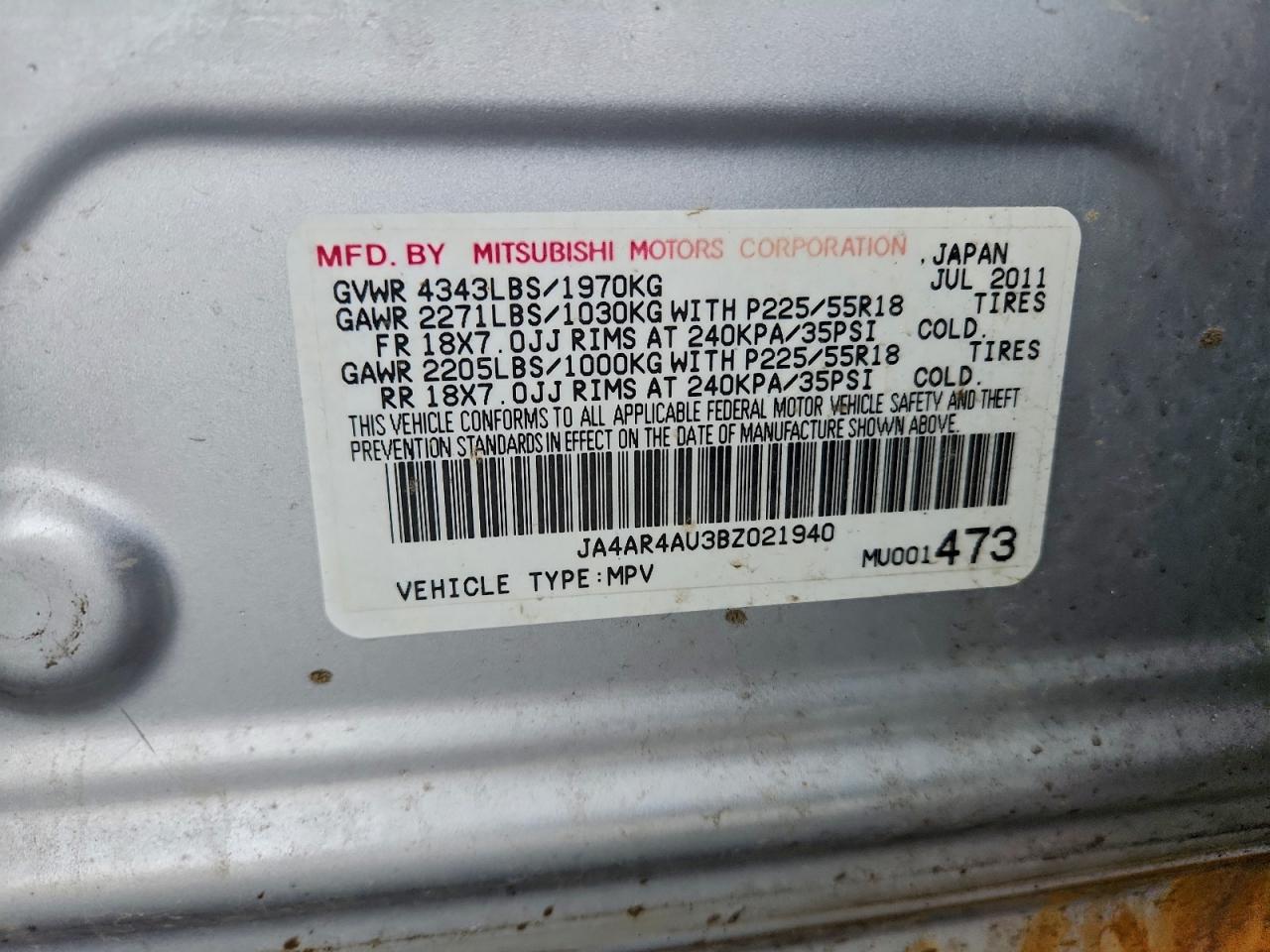 2011 MITSUBISHI OUTLANDER SPORT SE photo 25
